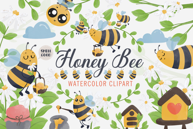 watercolor-honey-bee-clipart-bundle-honey-bee-sublimation