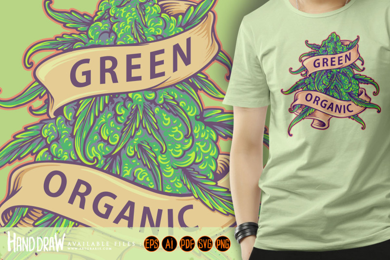 marijuana-leaf-plant-organic-logo-cartoon-illustrations