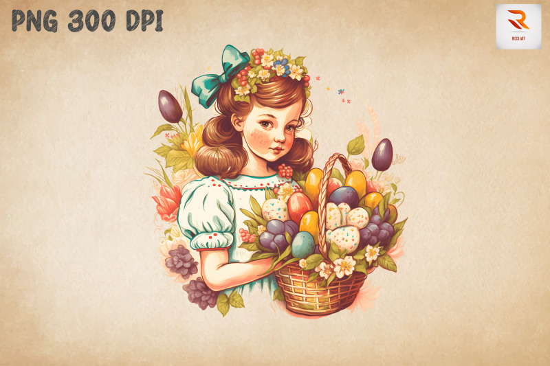 retro-girl-with-easter-eggs-basket-6