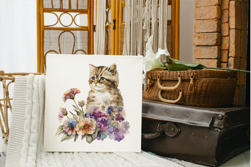 cute-cats-with-flowers-clipart