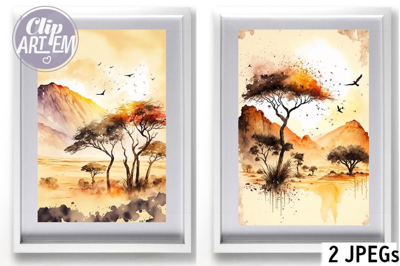 watercolor-beautiful-african-safari-landscape-2-jpeg-wall-art-images