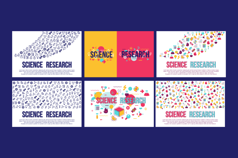 science-banners-set