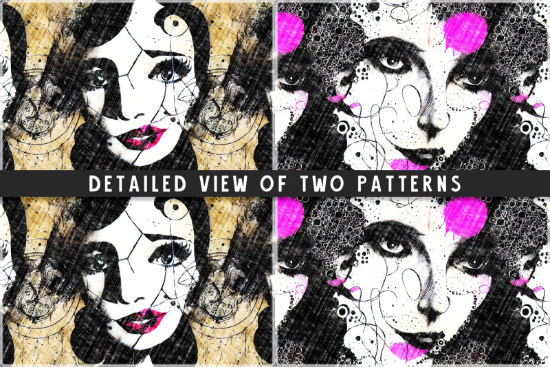 50-seamless-artistic-face-patterns