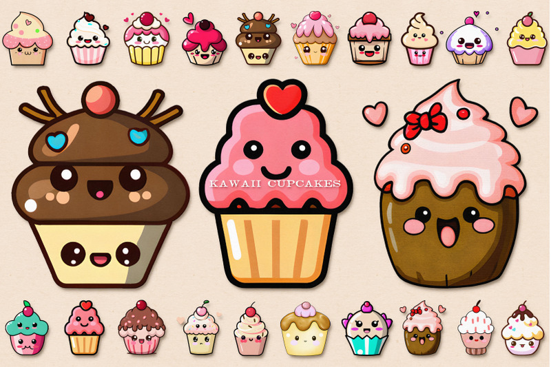 kawaii-cupcakes