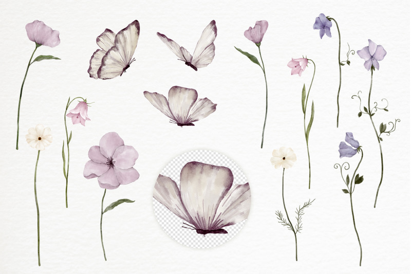 wildflowers-butterfly-watercolor-clipart-summer-floral-seamless-patte