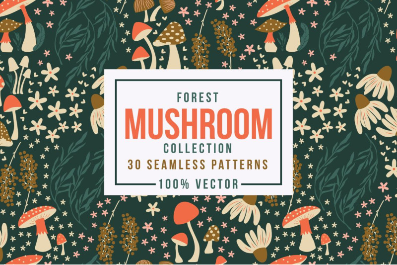 mushrooms-30-seamless-patterns