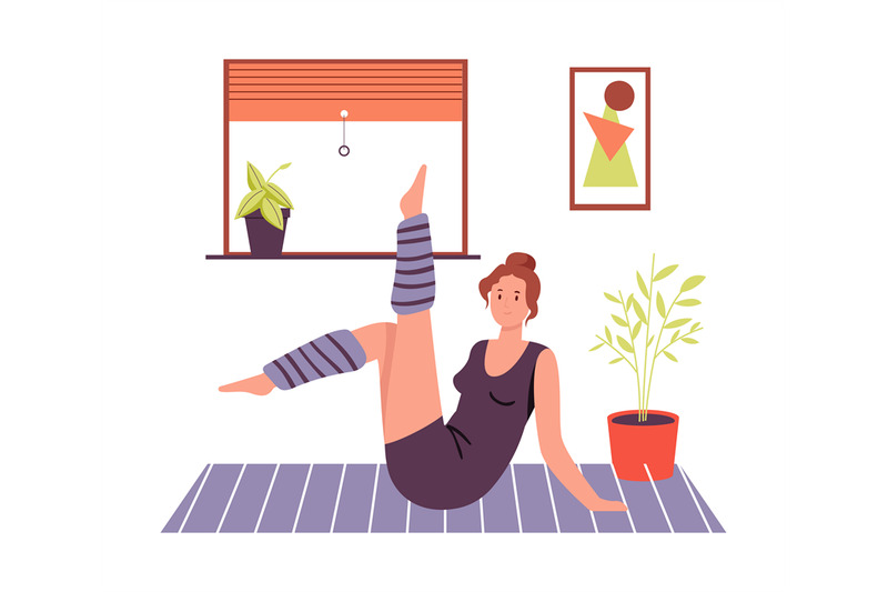 woman-practicing-do-yoga-exercise-at-home