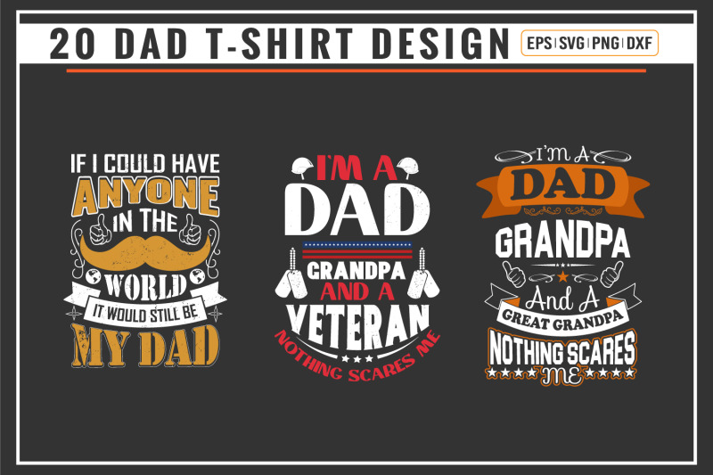 dad-typographic-t-shirt-bundle