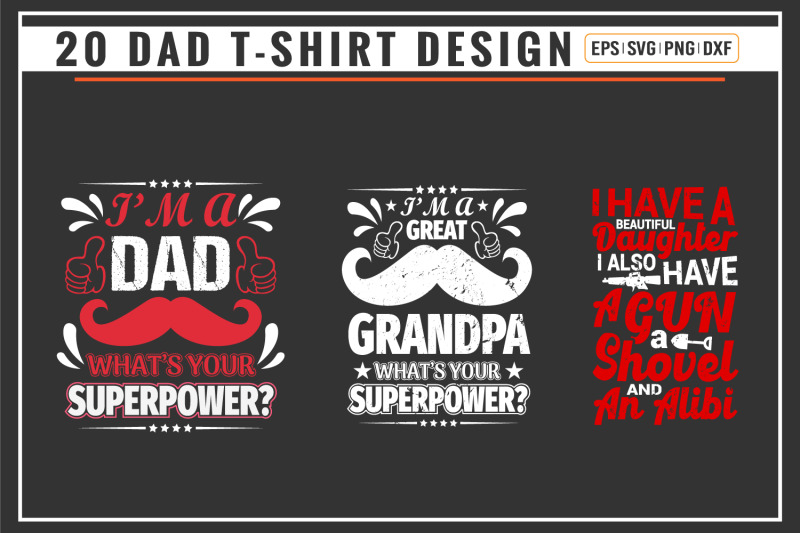 dad-typographic-t-shirt-bundle