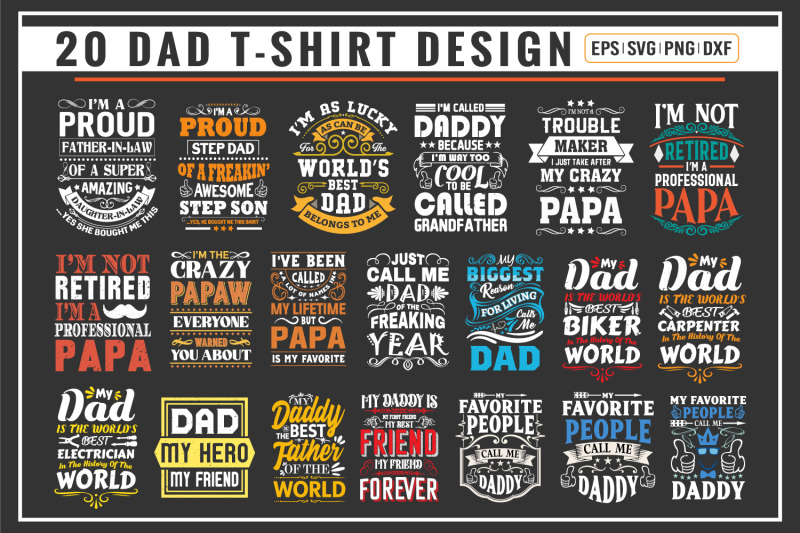 fathers-day-t-shirt-design-bundle