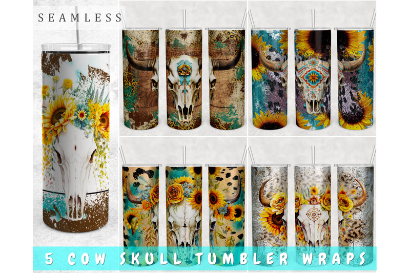 cow-skull-tumbler-wraps-bundle-20-oz-skinny-tumbler-cow-skull-png