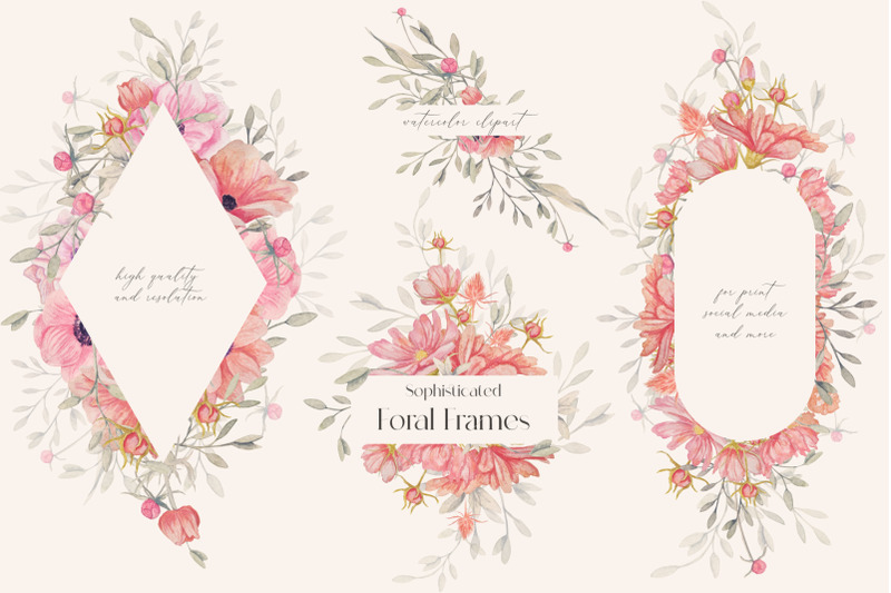 sophisticate-floral-frames-watercolor-clipart