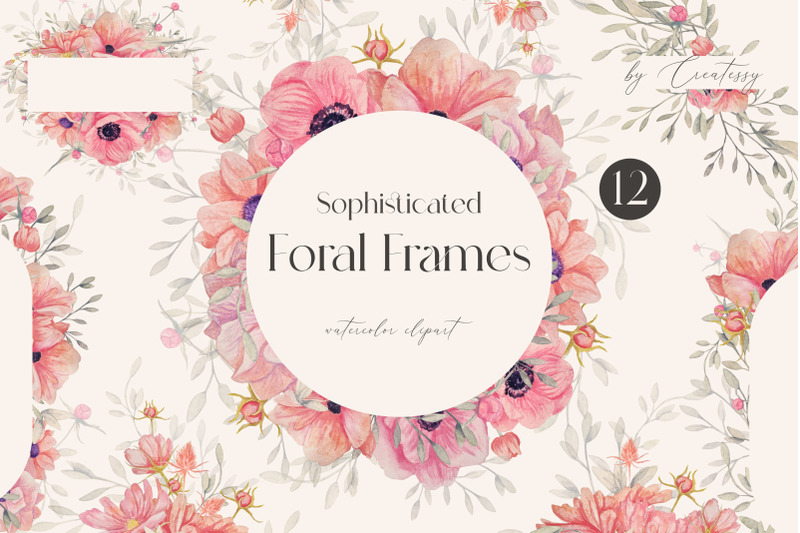 sophisticate-floral-frames-watercolor-clipart