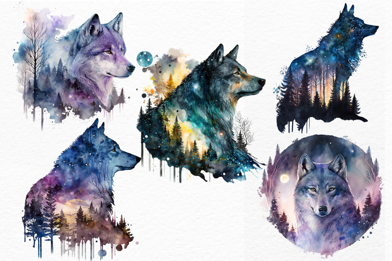 watercolor-wolves-clipart-celestial-wolf-png