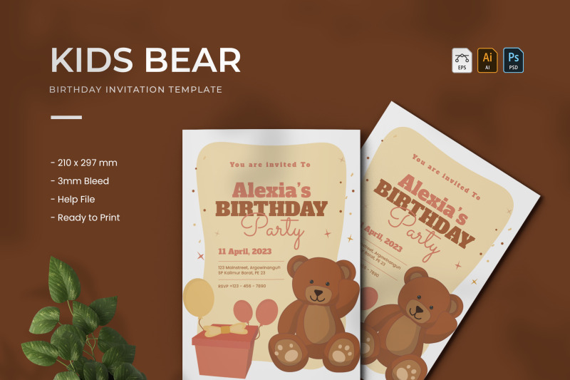 kids-bear-birthday-invitation