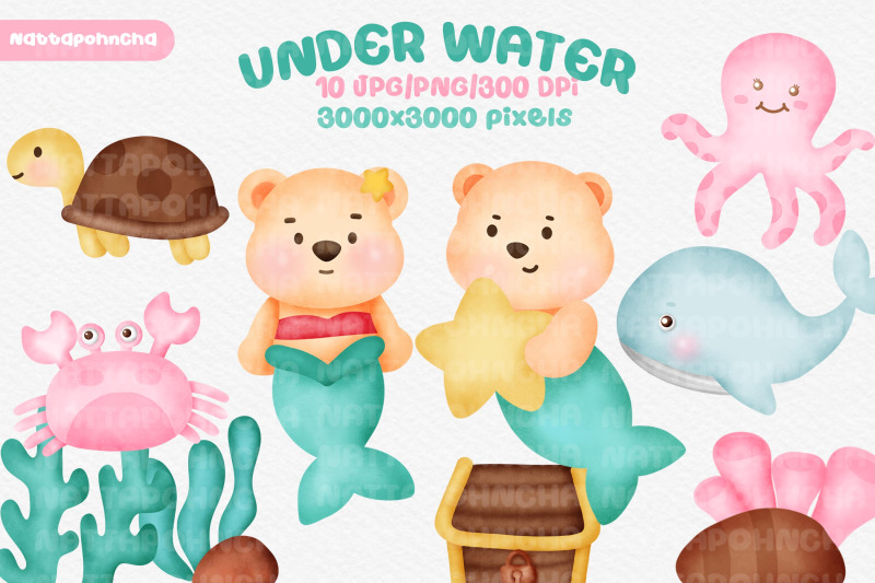 watercolor-cute-underwater-clipart