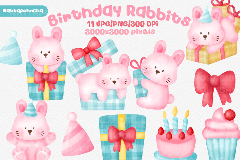 cute-birthdat-party-rabbits