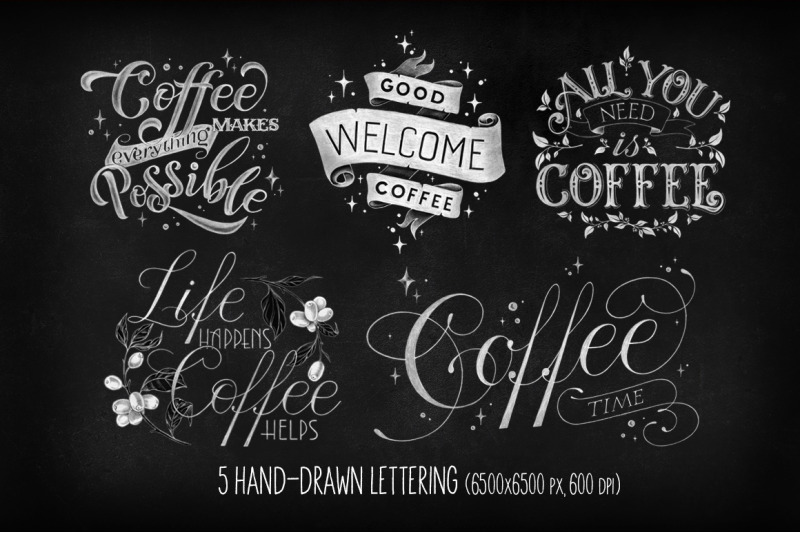 coffee-chalk-lettering-set