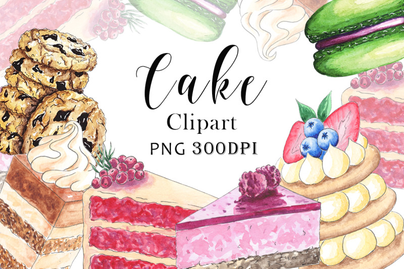 watercolor-clipart-cake-cupcake-chocolate-cooki-png