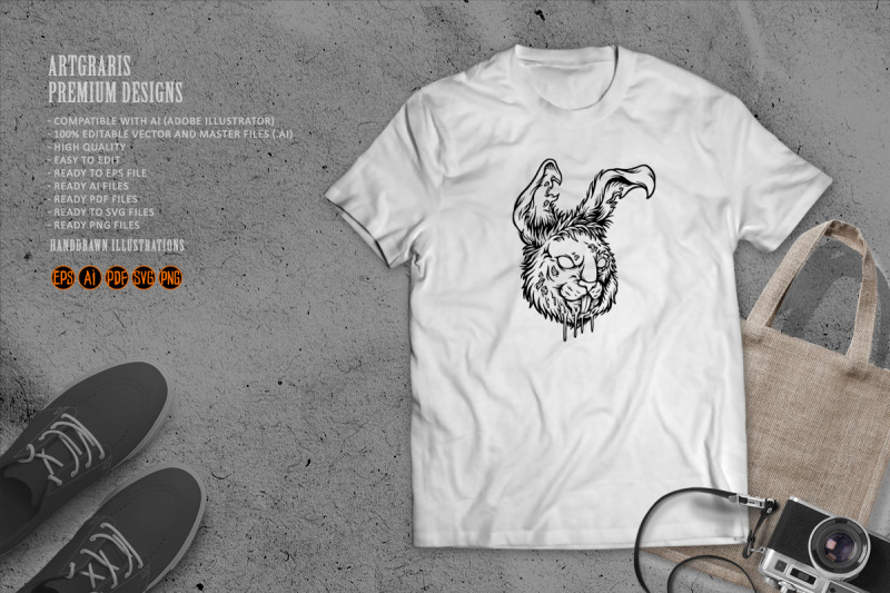 creepy-rabbit-zombie-monster-head-logo-illustrations-monochrome