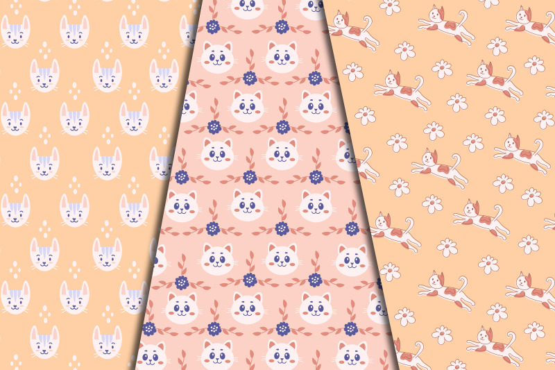 cute-pastel-cats-digital-paper-amp-pattern