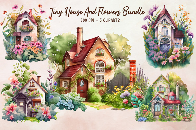 tiny-house-and-flowers-bundle