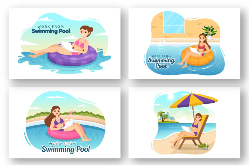 12-work-from-swimming-pool-illustration