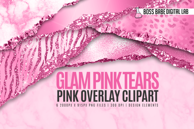 glam-pink-tears-clipart-glitter-pink-tear-borders-clipart