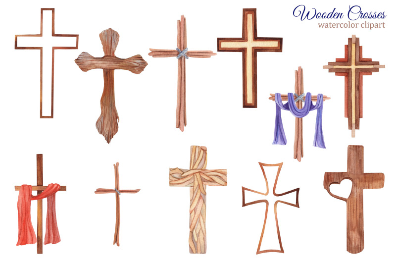 wooden-cross-watercolor-clipart-religious-easter-clipart