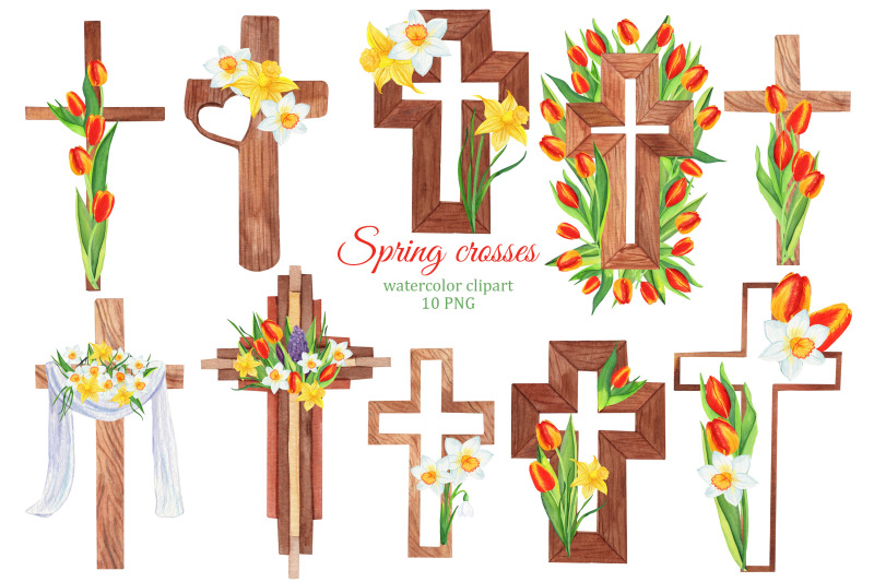 spring-floral-cross-watercolor-clipart-religious-easter-clipart