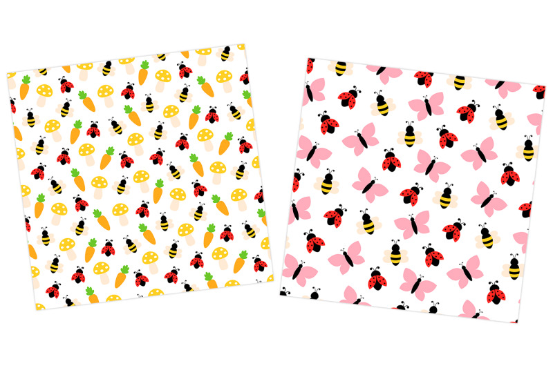spring-pattern-bunny-pattern-insect-pattern