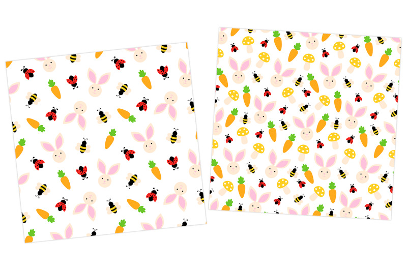 spring-pattern-bunny-pattern-insect-pattern