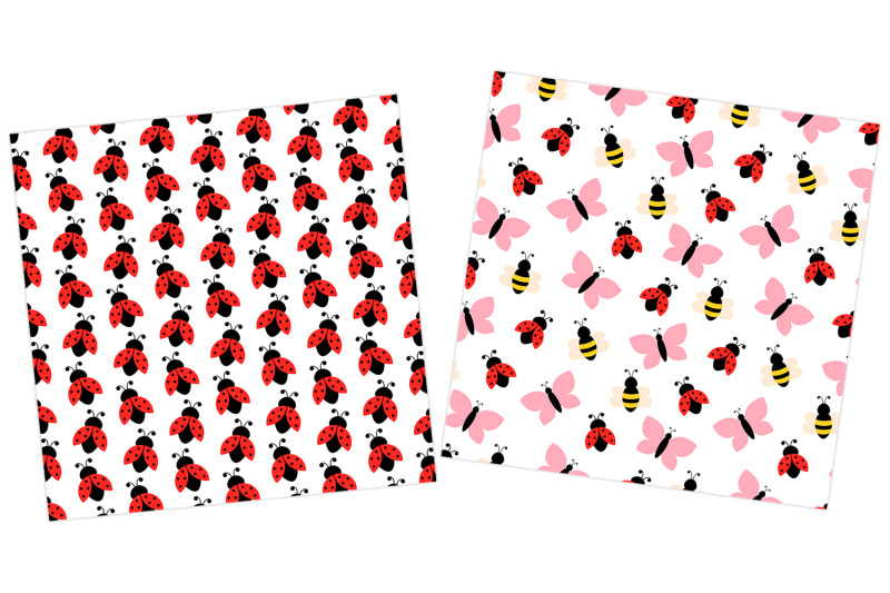 bee-pattern-ladybug-pattern-butterfly-pattern