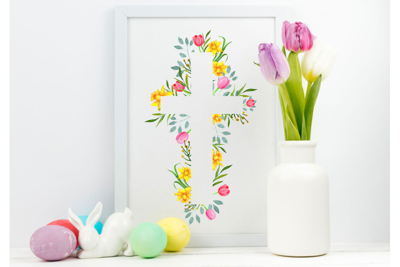 daffodils-easter-cross-clipart-religious-traditional-symbol-clipart