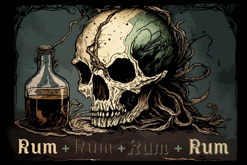 dark-rum-vintage-layered-font