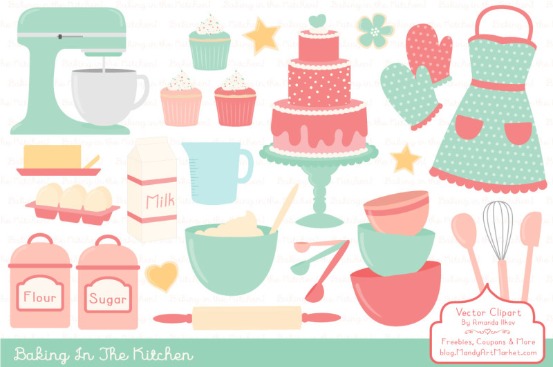vector-baking-clipart-in-mint-and-coral