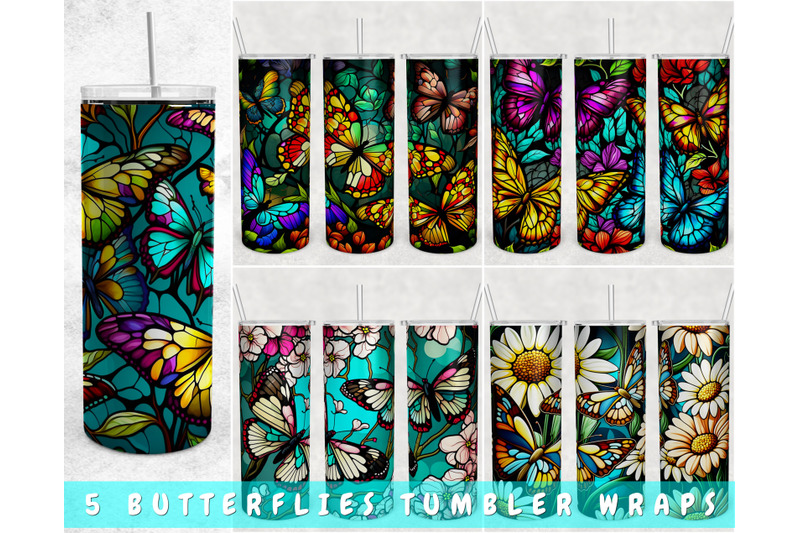 stained-glass-butterflies-tumbler-wraps-bundle-20-oz-skinny-tumbler