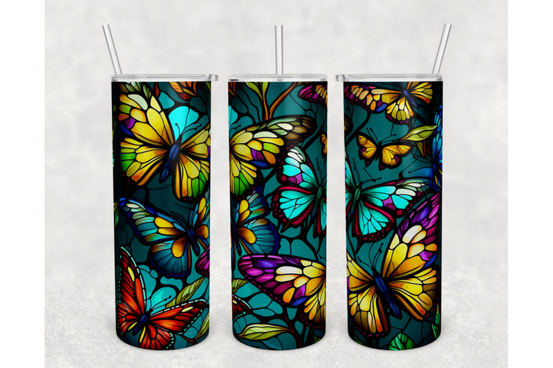 stained-glass-butterflies-tumbler-wraps-bundle-20-oz-skinny-tumbler