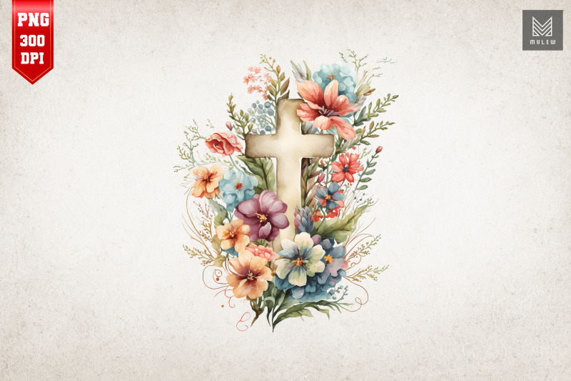 watercolor-cross-amp-flowers-easter