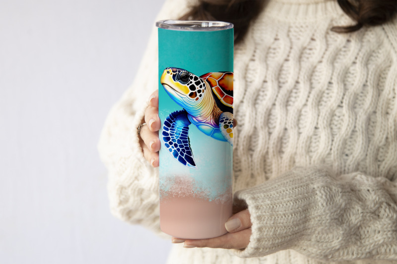 beach-tumbler-wrap-turtle-tumbler-design