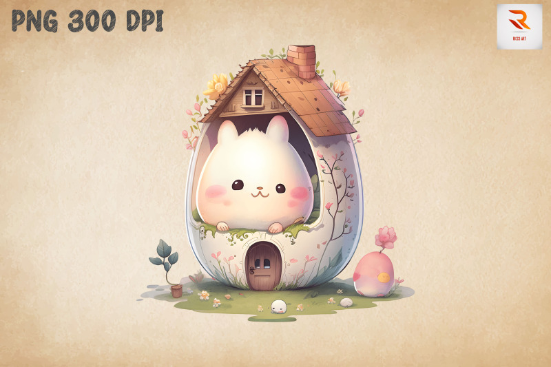 watercolor-cute-easter-egg-house-4