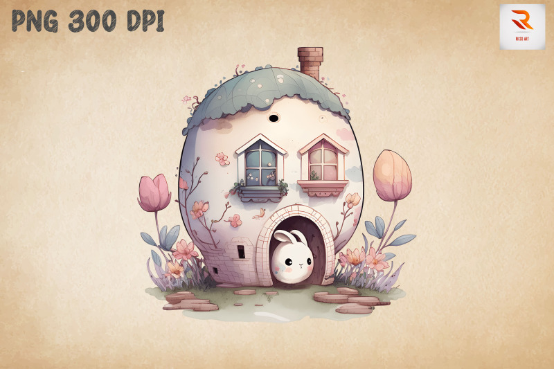 watercolor-cute-easter-egg-house-10