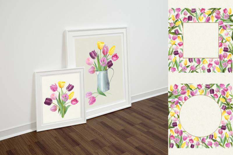 tulips-hand-painted-flowers