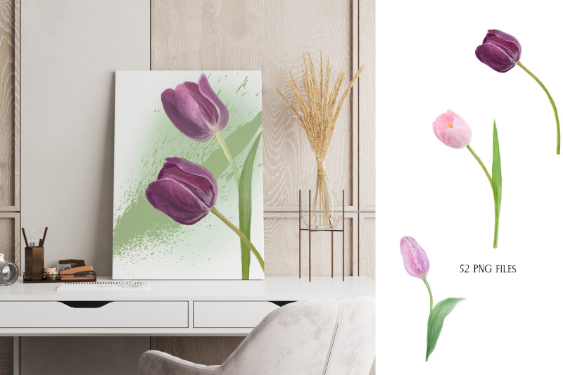 tulips-hand-painted-flowers