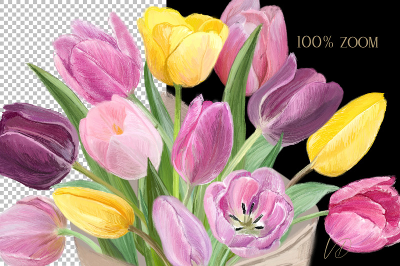 tulips-hand-painted-flowers