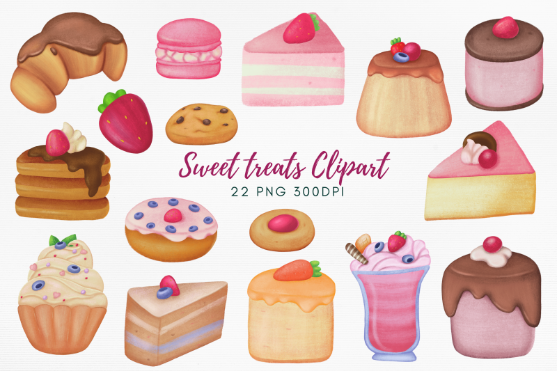 pastry-dessert-png-clipart-bundle