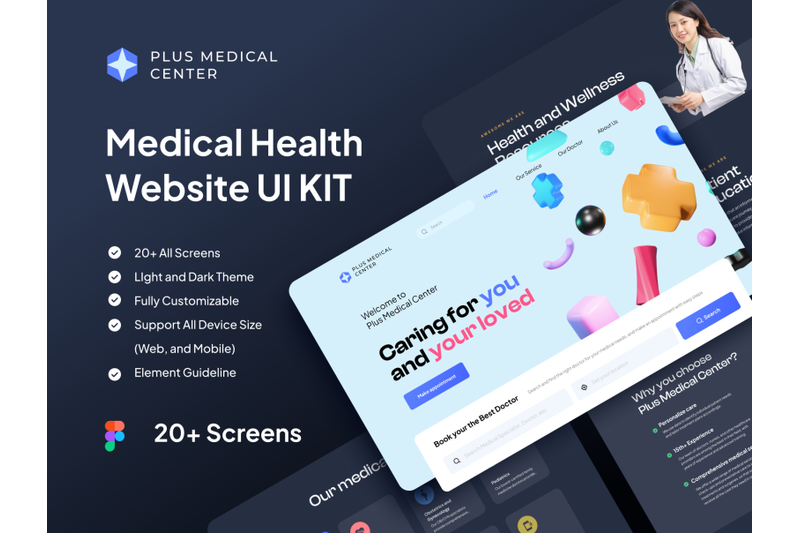 plus-medical-health-website-ui-kit