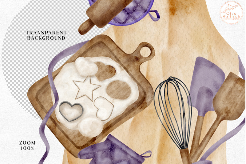 watercolor-cooking-apron-clipart-baking-tools-png-composition