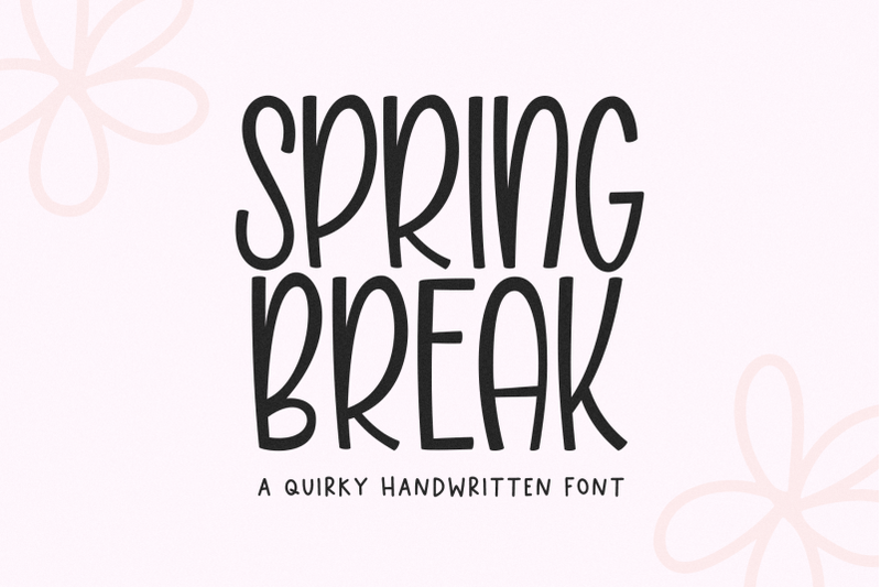 spring-break-quirky-handwritten-font