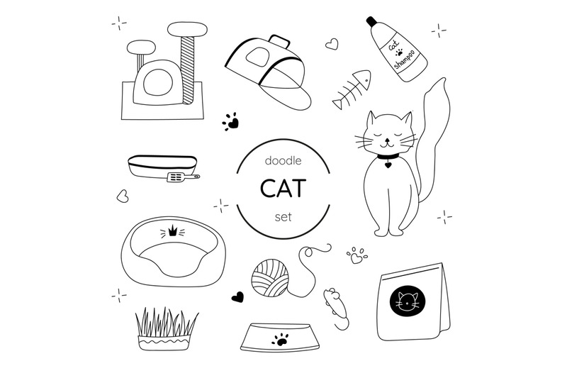 set-of-goods-for-cats-in-the-style-of-doodle